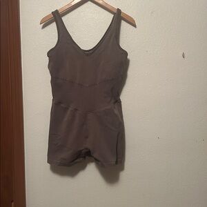 Brown activewear Romper